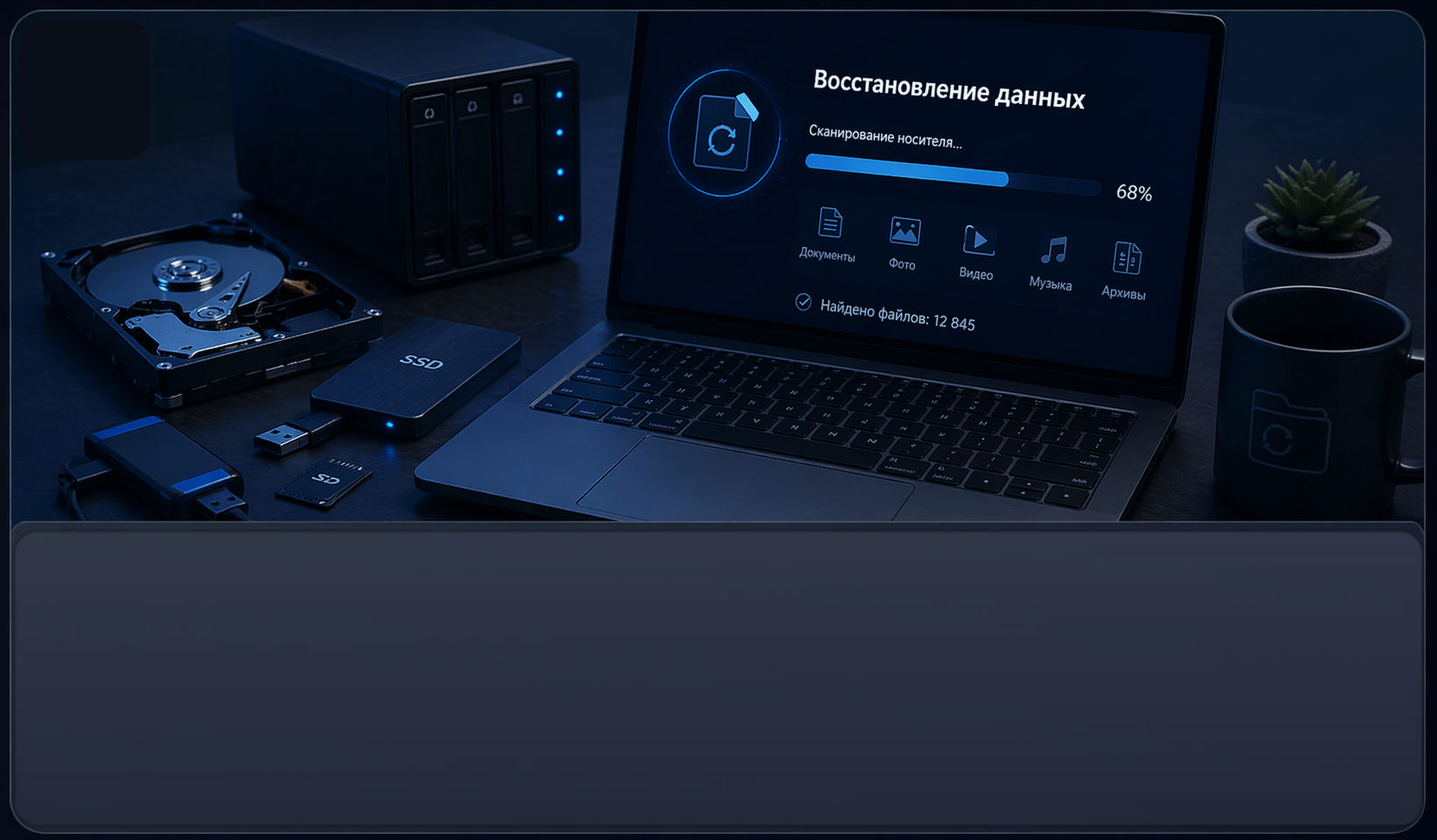 Восстановление данных - иллюстрация услуги